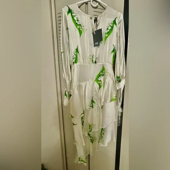Cynthia Rowley Florence Lily of the Valley Print maxi dress. Size 2 - Picture 4 of 5
